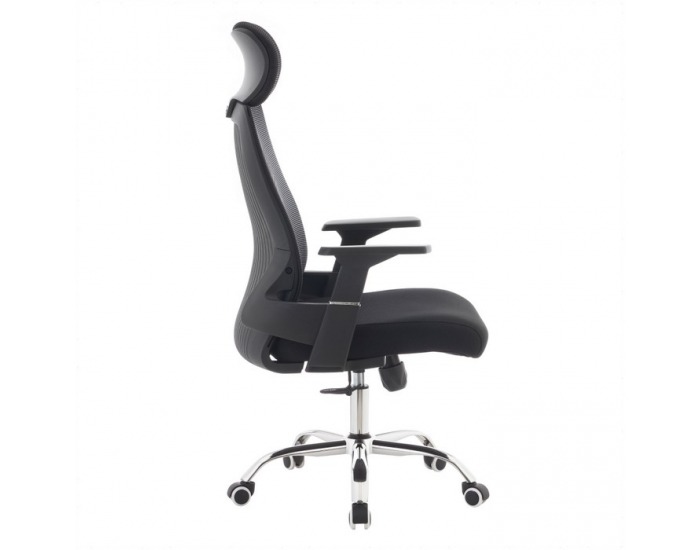 Kancelárske kreslo Holger - čierna / chróm