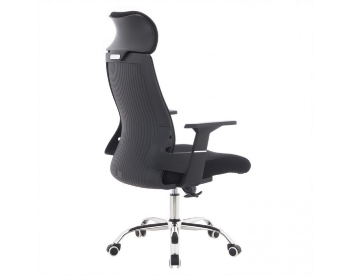 Kancelárske kreslo Holger - čierna / chróm