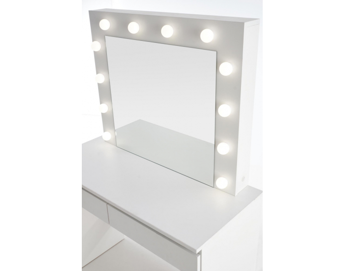 Toaletný stolík s osvetlením Hollywood - biela
