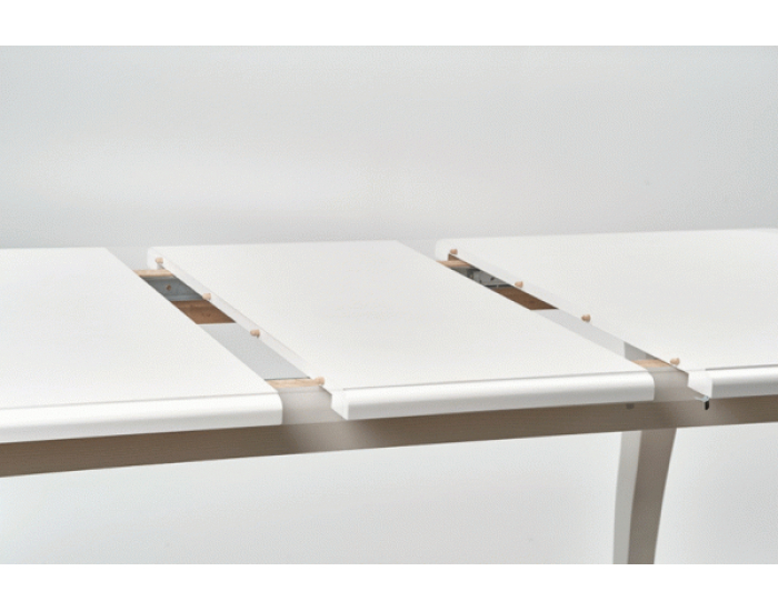 Rustikálny rozkladací jedálenský stôl Horacy - biela