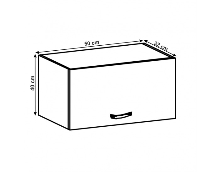 Horná kuchynská skrinka Layla G50K - biela / sivá matná