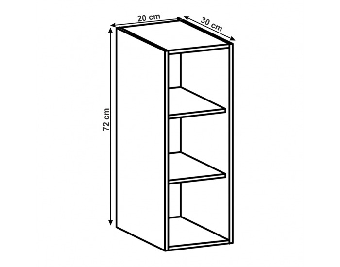 Horná kuchynská skrinka Layla W200 - biela