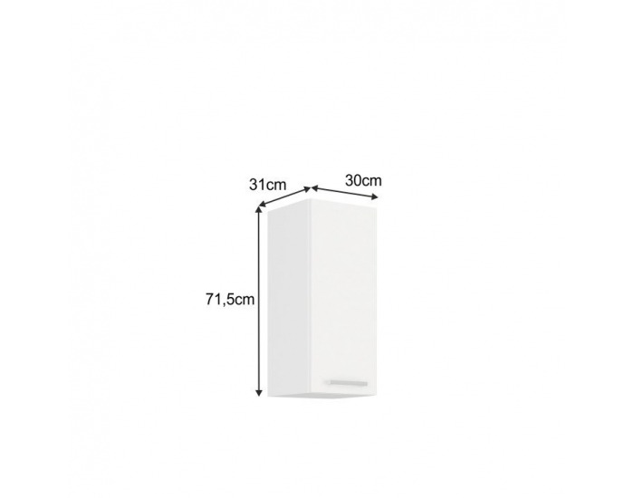 Horná kuchynská skrinka Split 30 G-72 1F - biela