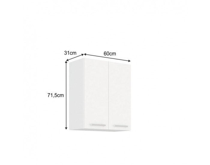 Horná kuchynská skrinka Split 60 G-72 2F - biela