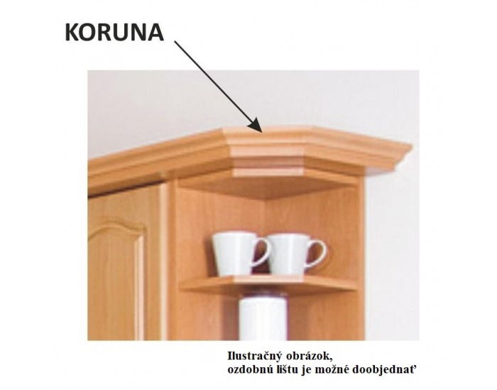 Horná rohová kuchynská skrinka Lora MDF New W60/60 L - jelša