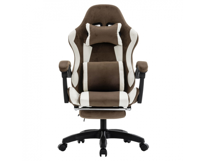 Herné kreslo Hospo - hnedá / biela
