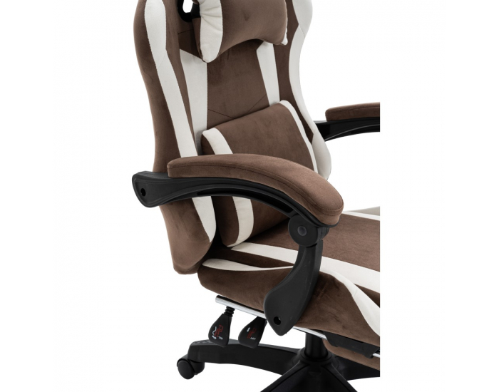 Herné kreslo Hospo - hnedá / biela