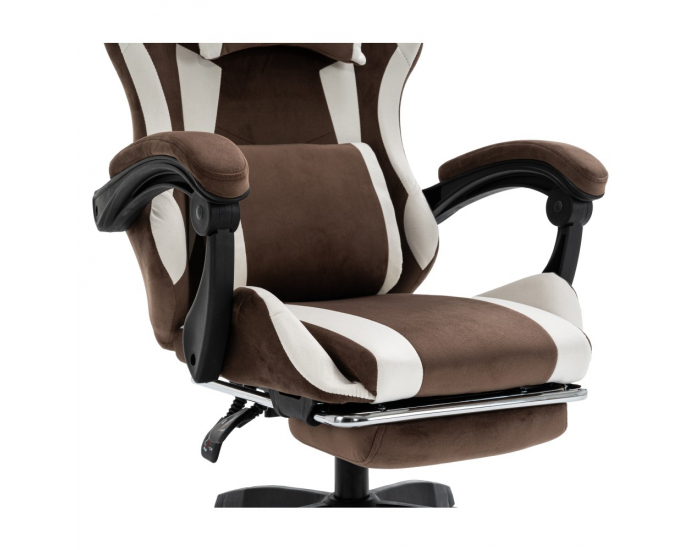 Herné kreslo Hospo - hnedá / biela