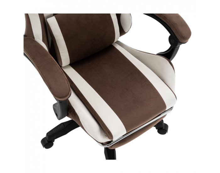 Herné kreslo Hospo - hnedá / biela