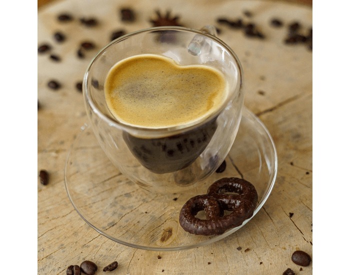 Termo šálka s podšálkou (2 ks) Hotcool Typ 5 150 ml - priehľadná