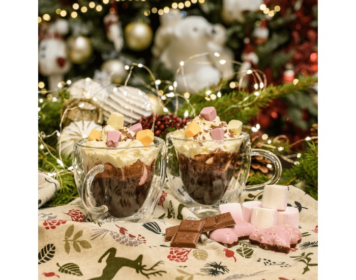 Termo šálka s podšálkou (2 ks) Hotcool Typ 5 150 ml - priehľadná