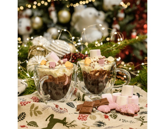 Termo šálka s podšálkou (2 ks) Hotcool Typ 5 150 ml - priehľadná