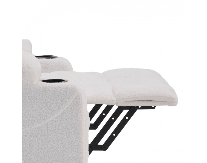 Masážne polohovacie kreslo Hudson - biela