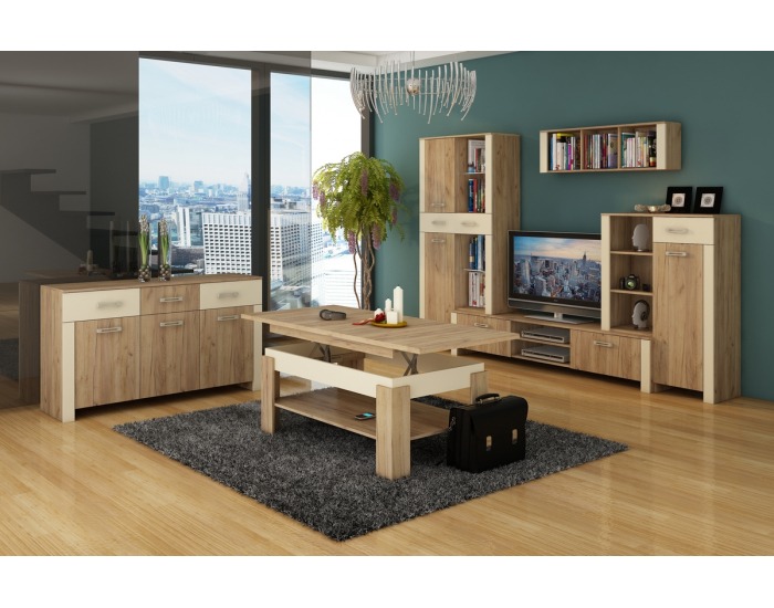 Obývacia izba Hugo - craft zlatý / krémová