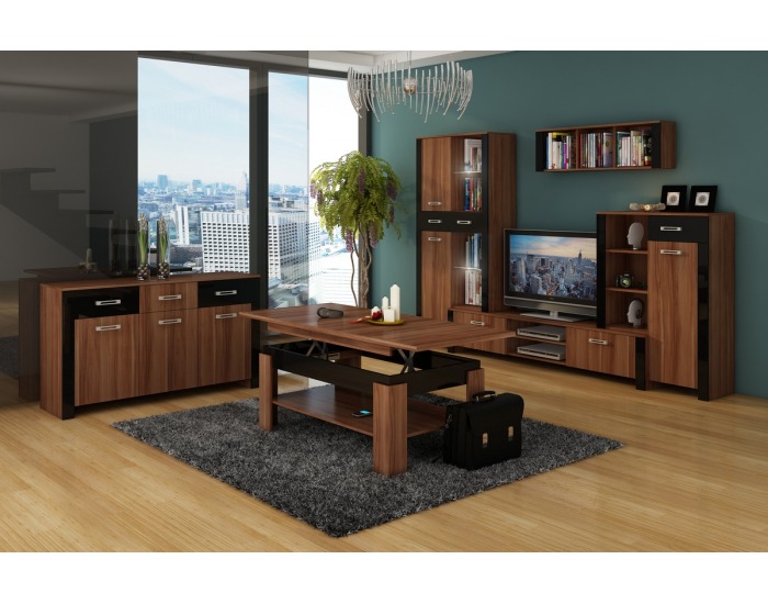 PC stôl Hugo HUG-01 - slivka / čierny lesk