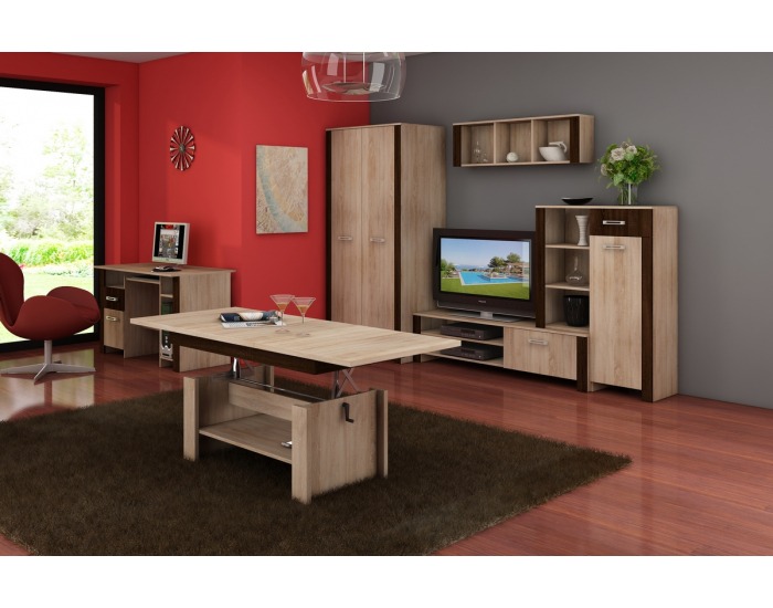 Komoda Hugo HUG-03 - sonoma svetlá / sonoma tmavá