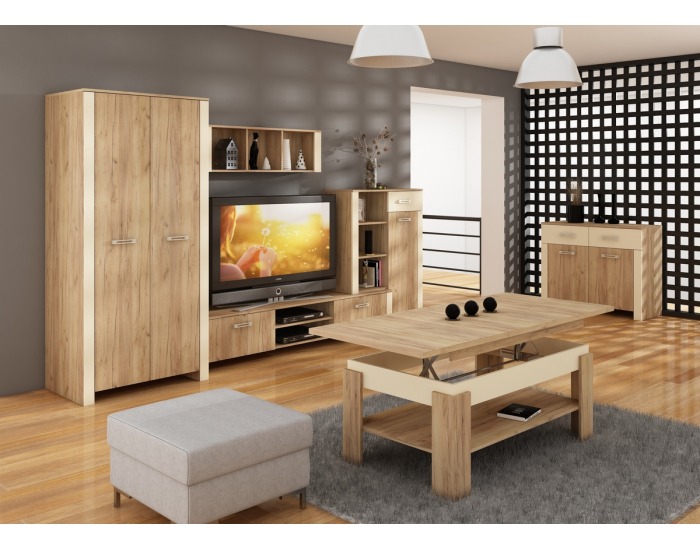 Obývacia izba Hugo - craft zlatý / krémová