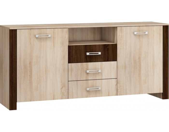 Komoda Hugo HUG-02 - sonoma svetlá / sonoma tmavá