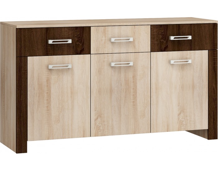 Komoda Hugo HUG-04 - sonoma svetlá / sonoma tmavá