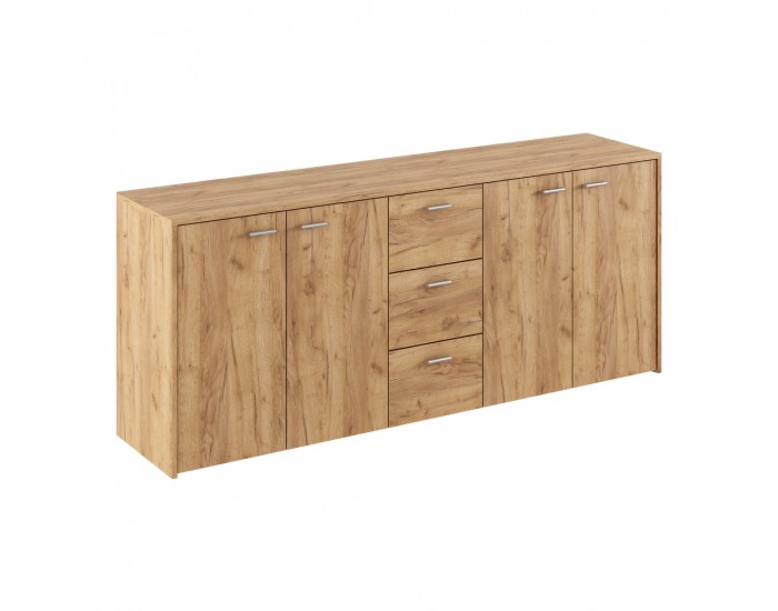 Štvordverová komoda so zásuvkami Hugos 180 - dub craft zlatý