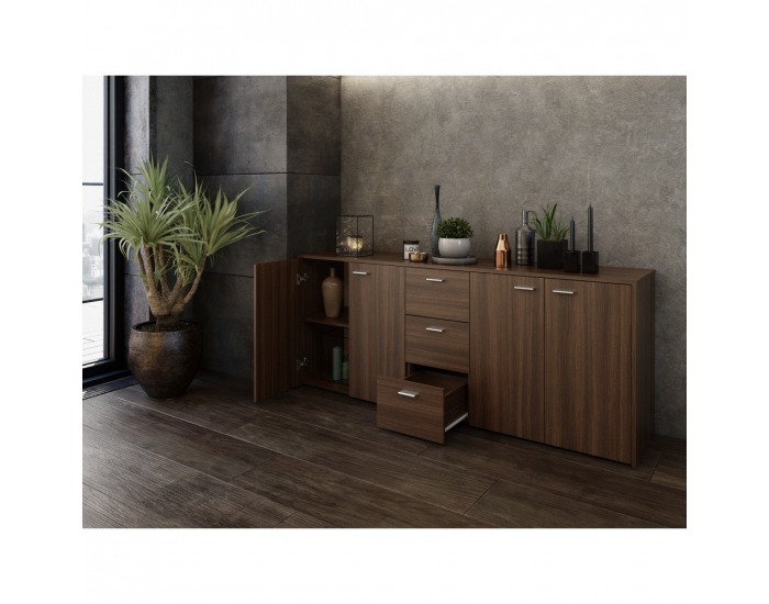 Štvordverová komoda so zásuvkami Hugos 180 - orech tabacco