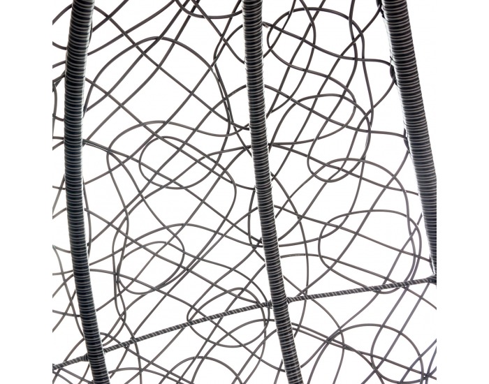 Závesné hojdacie kreslo Ibiza - čierna / sivá