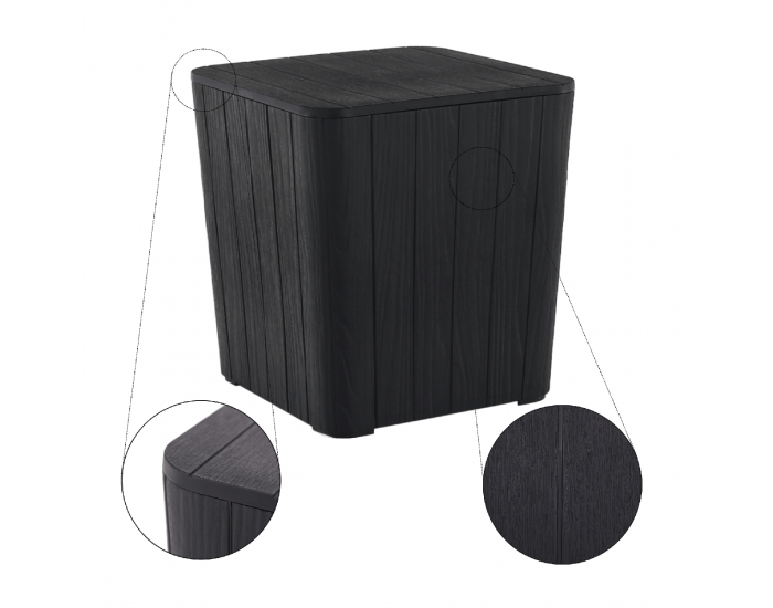 Záhradná truhlica Iblis - čierna