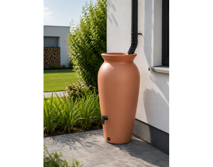 Plastový sud na dažďovú vodu IDVE230R736 230 l - terakota