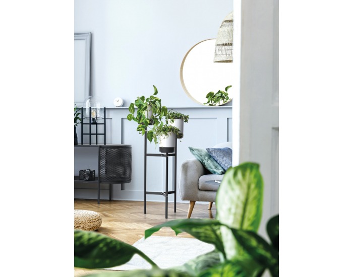 Kvetináč IKD3H - biela / čierna