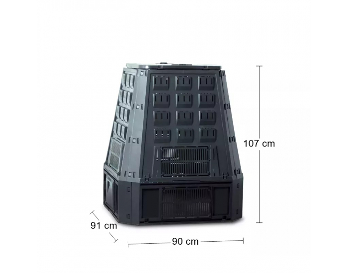 Záhradný kompostér IKEL630C 630 l - čierna