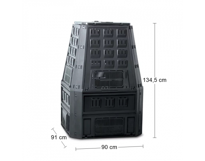 Záhradný kompostér IKEL850C 850 l - čierna