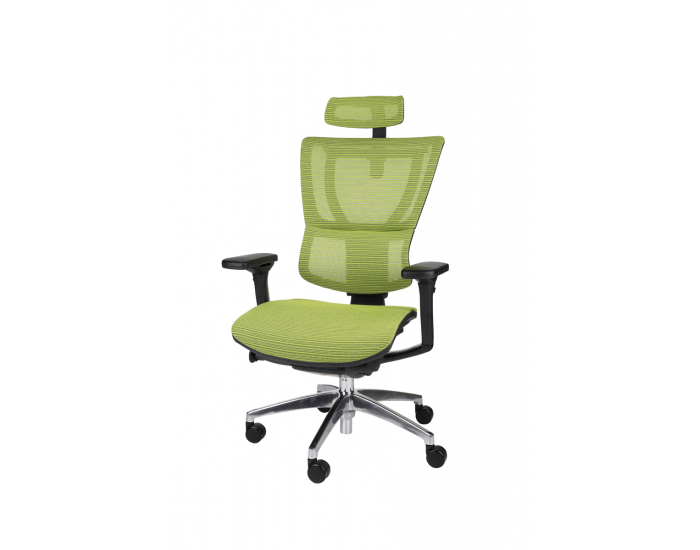 Kancelárska stolička s podrúčkami Iko BS - limetková / čierna / chróm