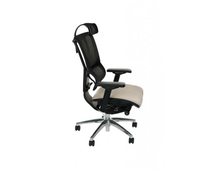 Kancelárska stolička s podrúčkami Iko Color B - béžová / čierna / chróm