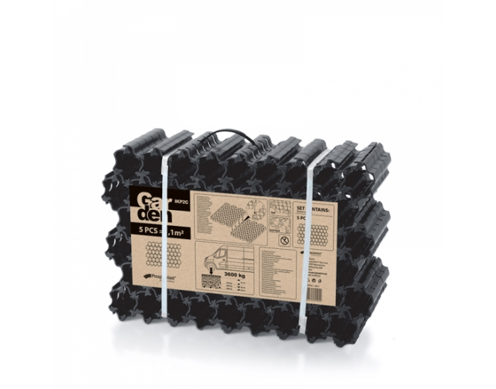 Plastový zatrávňovač (5 ks) IKP2C 60x40 cm - čierna