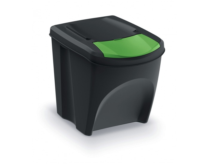 Odpadkový kôš na triedený odpad (3 ks) IKWB25S3 25 l - čierna / kombinácia farieb
