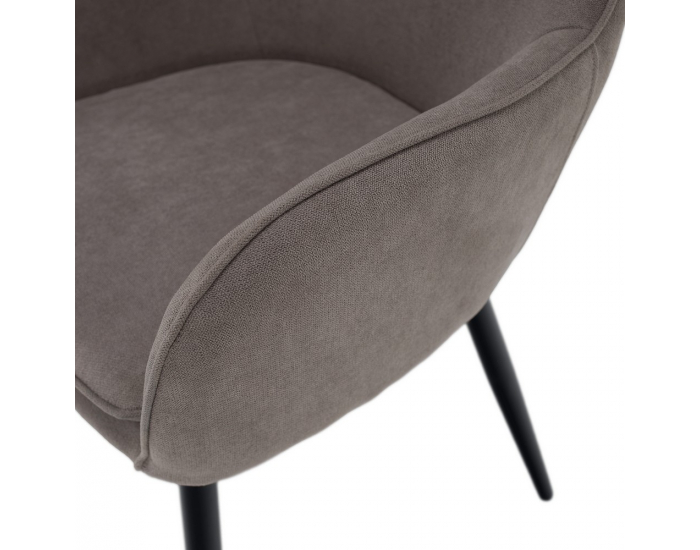 Jedálenské kreslo Ilkom - sivohnedá (taupe) / čierna