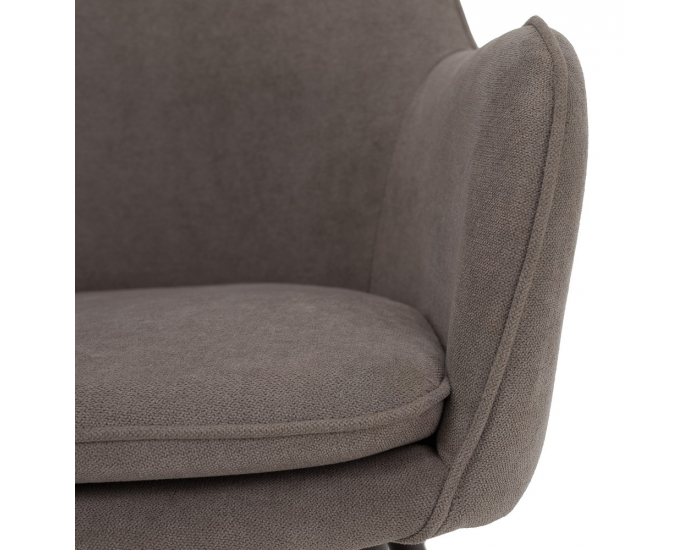 Jedálenské kreslo Ilkom - sivohnedá (taupe) / čierna