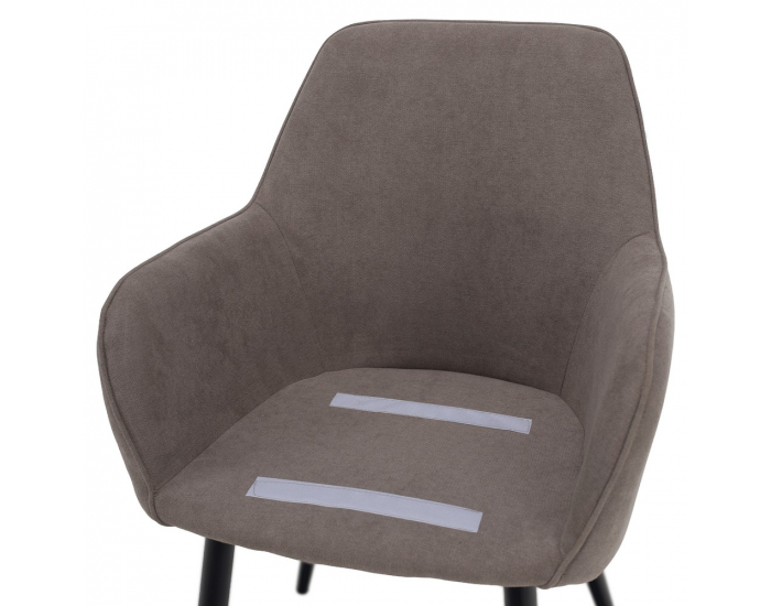 Jedálenské kreslo Ilkom - sivohnedá (taupe) / čierna
