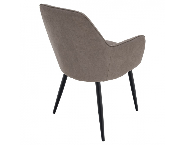 Jedálenské kreslo Ilkom - sivohnedá (taupe) / čierna