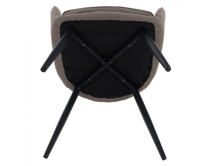 Jedálenské kreslo Ilkom - sivohnedá (taupe) / čierna