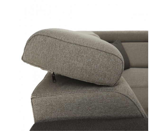 Rohová sedačka U s rozkladom Imperio U L - svetlohnedá / hnedá