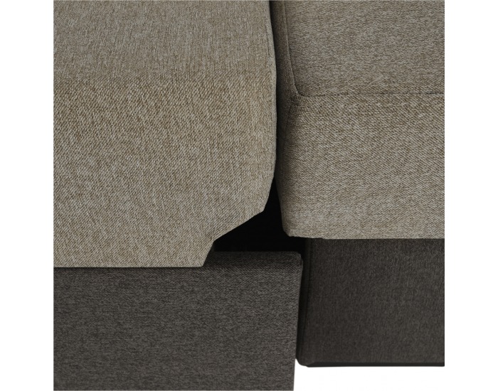 Rohová sedačka U s rozkladom Imperio U L - svetlohnedá / hnedá