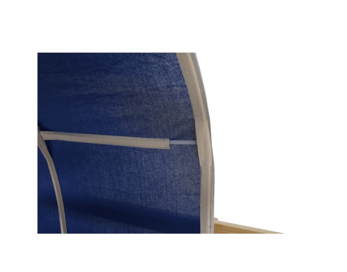 Drevená poschodová posteľ s roštom Indigo 90 - borovica / modrá