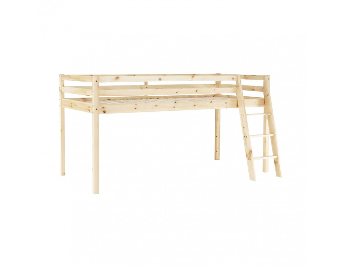 Drevená poschodová posteľ s roštom Indigo 90 - borovica / modrá