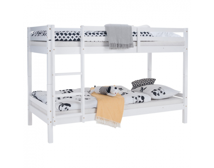 Drevená poschodová posteľ Ineza 90x200 cm - biela