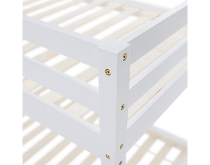 Drevená poschodová posteľ Ineza 90x200 cm - biela