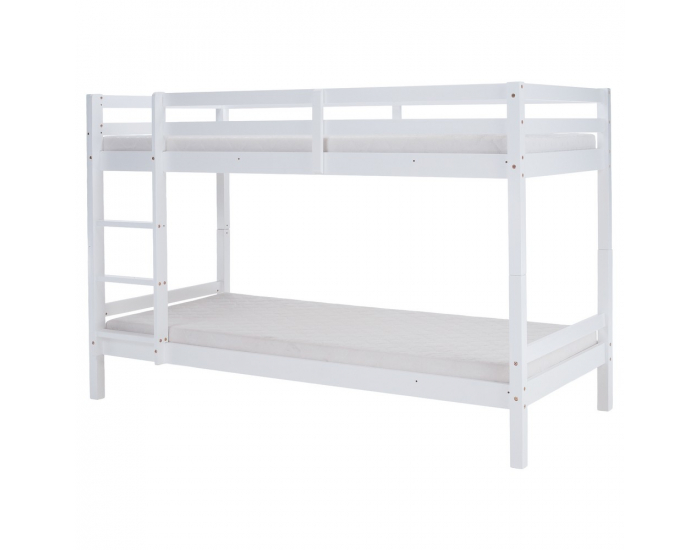 Drevená poschodová posteľ Ineza 90x200 cm - biela