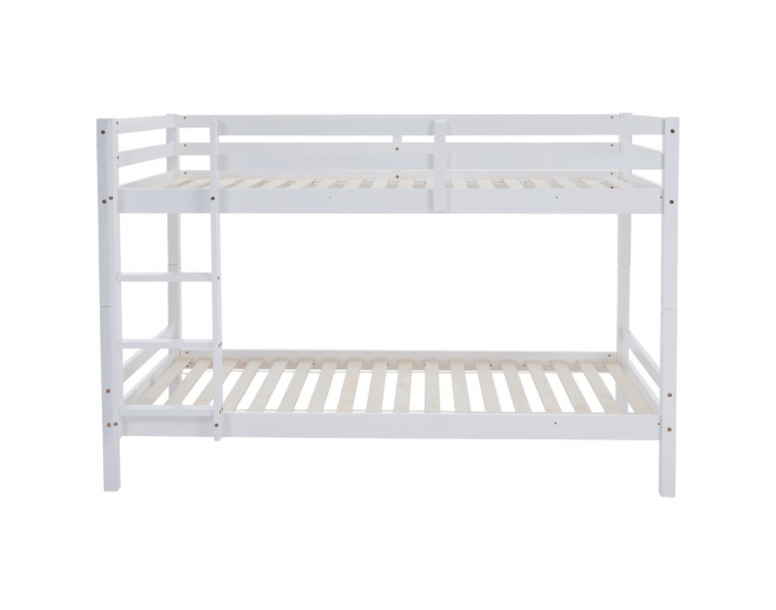 Drevená poschodová posteľ Ineza 90x200 cm - biela