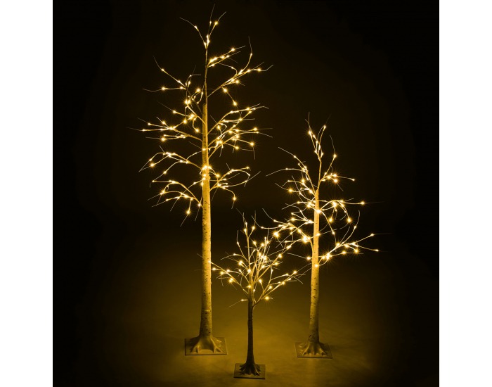 Svietiaci strom (3 ks) Ingeborga - biela