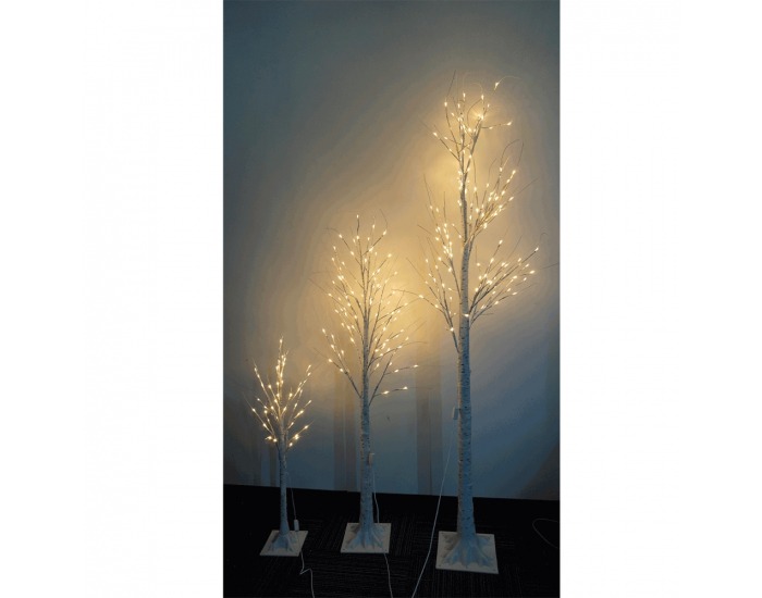 Svietiaci strom (3 ks) Ingeborga - biela